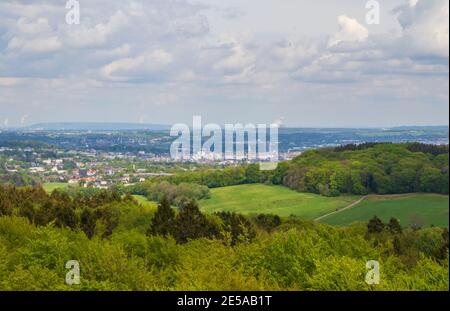 Il paesaggio intorno a Aquisgrana nel triangolo di Germania, Belgio e Paesi Bassi Foto Stock