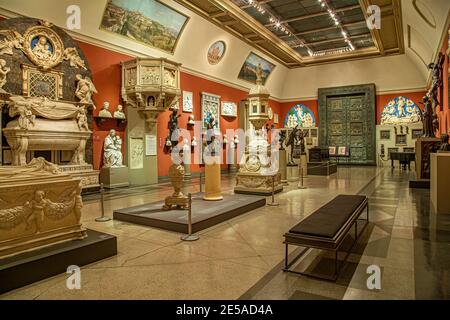 Mosca, Russia - 26 gennaio 2021: Il Museo di Belle Arti di Pushkin è il più grande museo d'arte europea a Mosca Foto Stock