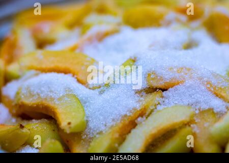 Fare marmellata di albicocche sparare a fuoco Foto Stock