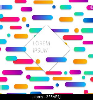 Modello vettore. Design minimalista della copertina. Copertina con motivo geometrico con composizione dei gradienti. Eps10. Illustrazione Vettoriale