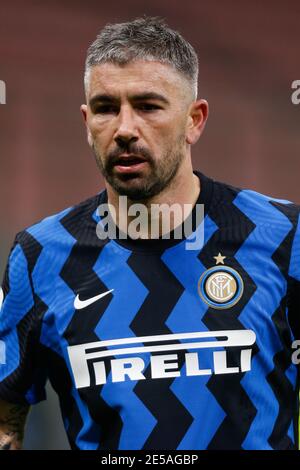 Aleksandar Kolarov (FC Internazionale) durante FC Internazionale vs AC Milano, Coppa Italia di calcio italiano a Milano, gennaio 26 2021 Foto Stock