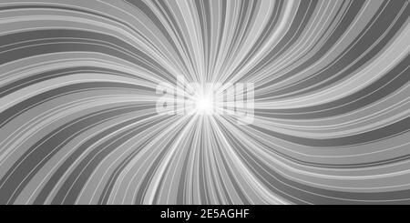 Nero e bianco swirling sfondo radiale Helix Rotation Rays Helix Fascio di luce solare Foto Stock