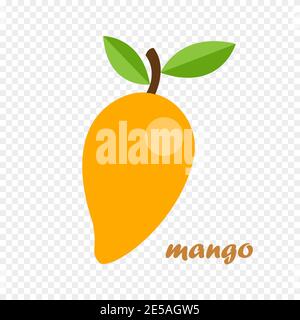 Icona vettoriale mango arancione in design piatto. Eps10 Illustrazione Vettoriale