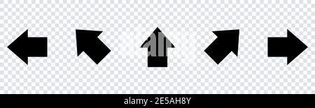 Icone freccia vettoriale impostate nella progettazione piatta. Eps10 Illustrazione Vettoriale