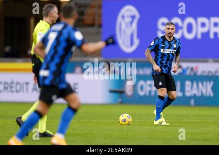 Aleksandar Kolarov (FC Internazionale) durante FC Internazionale vs AC Milan, Calcio Italiano Coppa Italia match, - Photo .LM/Francesco Scaccianoce Foto Stock