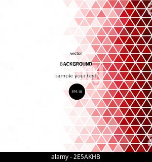 Sfondo geometrico rosso. Sfondo astratto triangolare. Design moderno Illustrazione Vettoriale