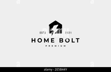Home Bolt Logo Vector Design icona Illustrazione Foto Stock