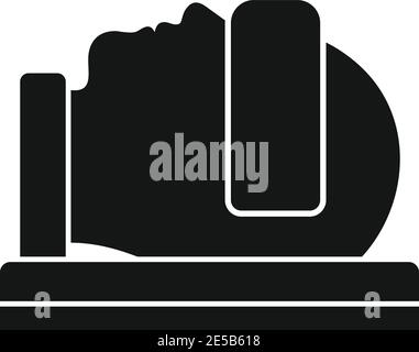 Icona della testa di imaging a risonanza magnetica, stile semplice Illustrazione Vettoriale