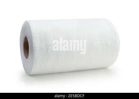 Rotolo di carta da cucina isolato su sfondo bianco Foto stock - Alamy