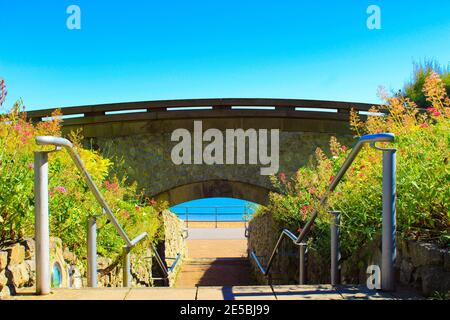 Lower Leas Coastal Park-Coastal Park con 3 zone: Un'area naturale, giardini formali e un'area per attività avventurose.Folkestone, Kent, UK Luglio 2016 Foto Stock