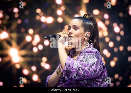 Rosalia si esibisce dal vivo il 3° giorno di Glastonbury 2019, Worthy Farm, Pilton, Somerset. Foto Stock