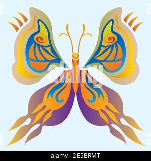 Illustrazione di Butterfly - colori multipli Illustrazione Vettoriale