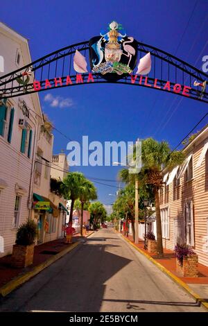 Il Bahama Village è una zona residenziale di Key West, Florida, Florida USA. Il punto più meridionale degli Stati Uniti continentali. Isola destinazione di vacanza Foto Stock