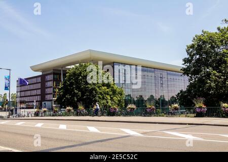 Agora - edificio del Consiglio d'Europa a Strasburgo, Francia. Foto Stock
