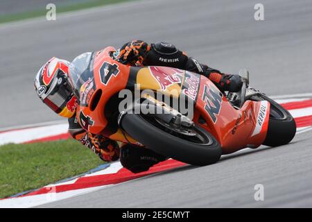 Hiroshi Aoyama durante il circuito Internazionale di Sepang vicino a Kuala Lumpur, Malesia il 19 ottobre 2008. Marco Simoncelli in Italia è diventato il nuovo campione del mondo 250cc. Foto di Malkon/Cameleon/ABACAPRESS.COM Foto Stock