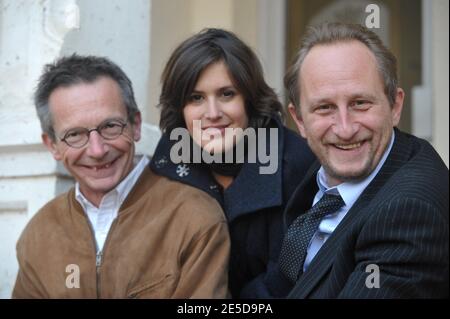 Il regista Patrice Leconte, Olivia Bonamy e Benoit Poelvoorde presentano il loro prossimo film "la Guerre Des Miss" durante il Festival del Cinema di Sarlat 2008 a Sarlat, a sud-ovest della Francia, il 14 novembre 2008. Foto di Giancarlo Gorassini/ABACAPRESS.COM Foto Stock