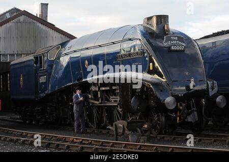 Lubrificazione del conducente "ir Nigel Gresley" Foto Stock