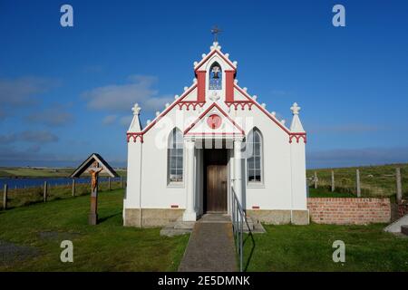 Italian Chapel, Lamb Holm, Orkney Islands, Scotland, UK Foto Stock