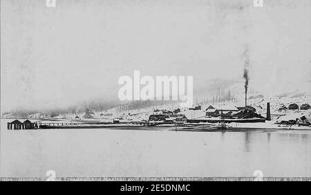 Mexican Mill e Treadwell Gold Mining Company, Douglas Island, Alaska, tra il 1891 e il 1901 (al+CA 1623). Foto Stock