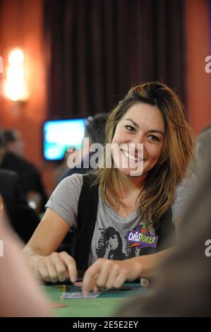 L'attrice francese Shirley Bousquet partecipa al finale del Marrakech Poker Open a Marrakech, Morrocco, il 13 dicembre 2008. Foto di Thierry Orban/ABACAPRESS.COM Foto Stock