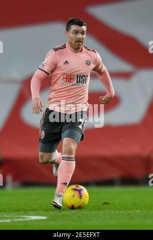 Manchester, Regno Unito, 27 gennaio 2021. John Fleck di Sheffield United. Credit Anthony Devlin/Alamy Live News Foto Stock