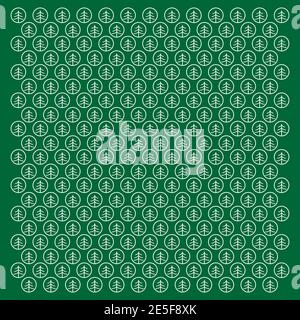 Modello di pineta di sfondo con motivo senza giunture Illustrazione Vettoriale