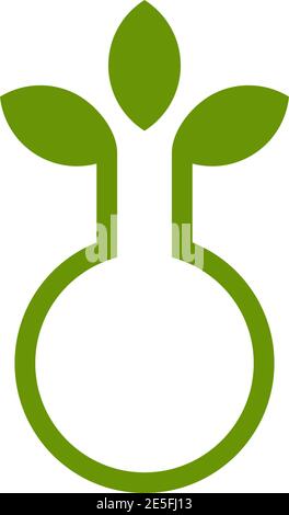 Design del logo da laboratorio con utilizzo del logo con icone di bottiglie chimiche modello vettore Illustrazione Vettoriale