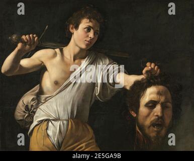 Michelangelo Merisi, gen. Caravaggio, , David mit dem Haupt des Goliath - Foto Stock