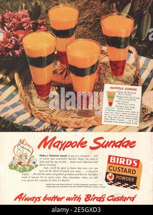 1950 UK Magazine Advertt Bird's Custard Foto Stock