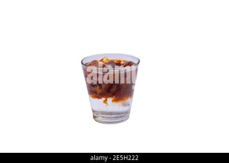 Panetteria e caffè diversi tipi di prodotti da caffè con bianco sfondo Foto Stock