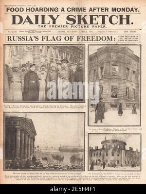 1917 Daily Sketch Revolution Russa Foto Stock