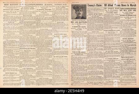 1917 Daily Sketch Big Air Battles sul fronte occidentale Foto Stock