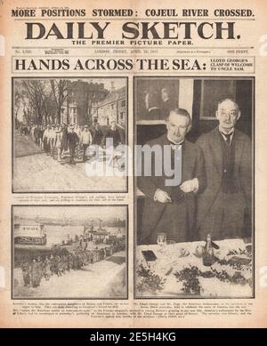 1917 Daily Sketch American si unisce alla guerra Foto Stock