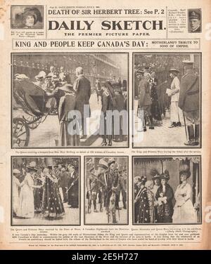 1917 Daily Sketch il Giubileo del Canada Foto Stock