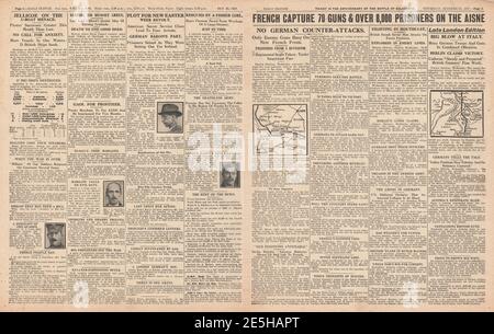 1917 Daily Sketch successo dell'esercito francese Foto Stock