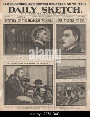 1917 Daily Sketch Headless Woman Murder Mystery Foto Stock