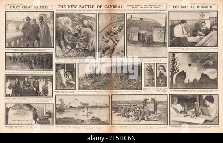 1917 Daily Sketch Battaglia di Cambrai Foto Stock