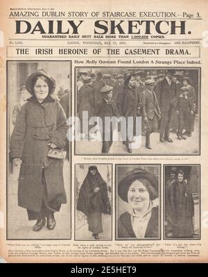 1916 Daily Sketch Roger Casement in prova Foto Stock