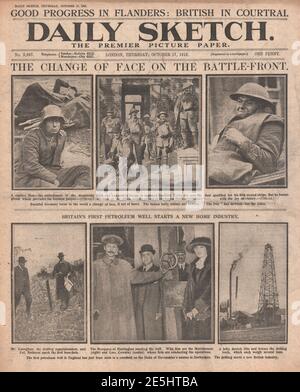 1918 Daily Sketch prima pagina prigioniero di guerra tedesco Foto Stock