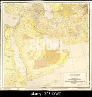 I paesi del Medio Oriente - Siria, Iran, Iraq, Afghanistan, Giordania, Arabia Saudita Foto Stock