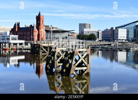 Mermaid Quay, Cardiff Bay Waterfront, Cardiff, Galles Foto Stock