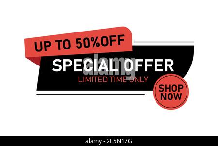 Super sale e offerta speciale. 50 spento. Illustrazione vettoriale.colore tema. EPS 10 Illustrazione Vettoriale