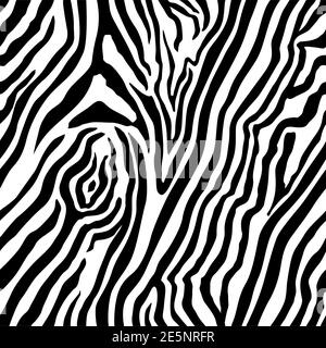 Ripetizione senza giunture Zebra. Perfetto per i tipi di stampa di abbigliamento, sfondi, sfondo, ecc. Illustrazione Vettoriale