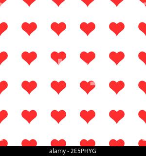 Sfondo dell'illustrazione vettoriale del pattern cardiaco senza giunture. Concetto di simbolo d'amore. Carta da parati San Valentino. Illustrazione Vettoriale
