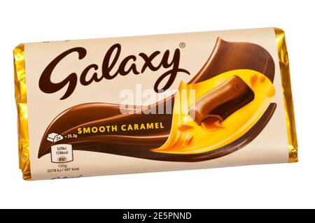 Bar di cioccolato al caramello liscio Galaxy Foto Stock