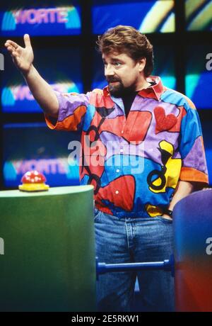 Hast Du Worte, Spielshow, Deutschland 1992, moderatore Jürgen von der Lippe Foto Stock