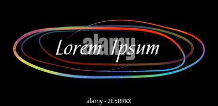 il frame è multicolore dalle linee. Illustrazione vettoriale Illustrazione Vettoriale