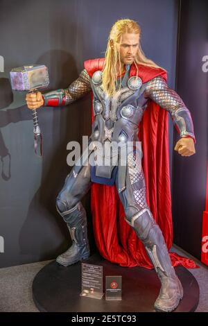 Tokyo, Giappone - 20 aprile 2017: Modello Thor dal film Age of Heroes alla Mori Tower, Roppongi Hills Complex, Minato Tokyo. Thor è un personaggio dei fumetti Foto Stock