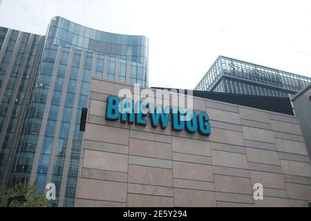LONDRA - 22 LUGLIO 2020: BrewDog pub a Canary Wharf Londra Foto Stock