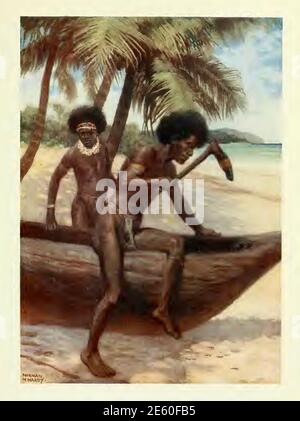 Norman Hardy pittura dai primi anni del 1900 Melanesia Foto Stock